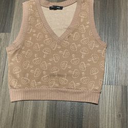 Sweater vest mushroom pattern