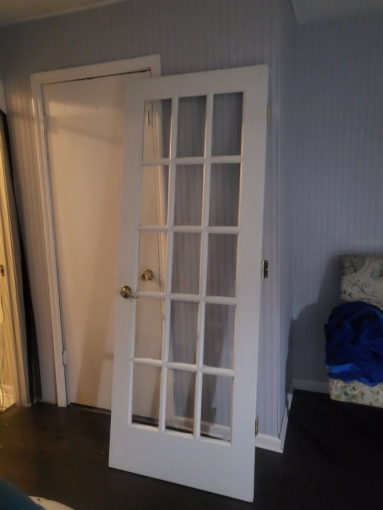 Wood glass door 32"×80 In good condition