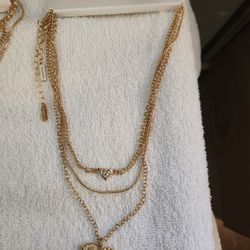 Sugarfix Layered Heart Pendant Necklace