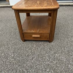 Solid Wooden Side Table  22 1/4” wide  27 1/2” deep  20” tall 