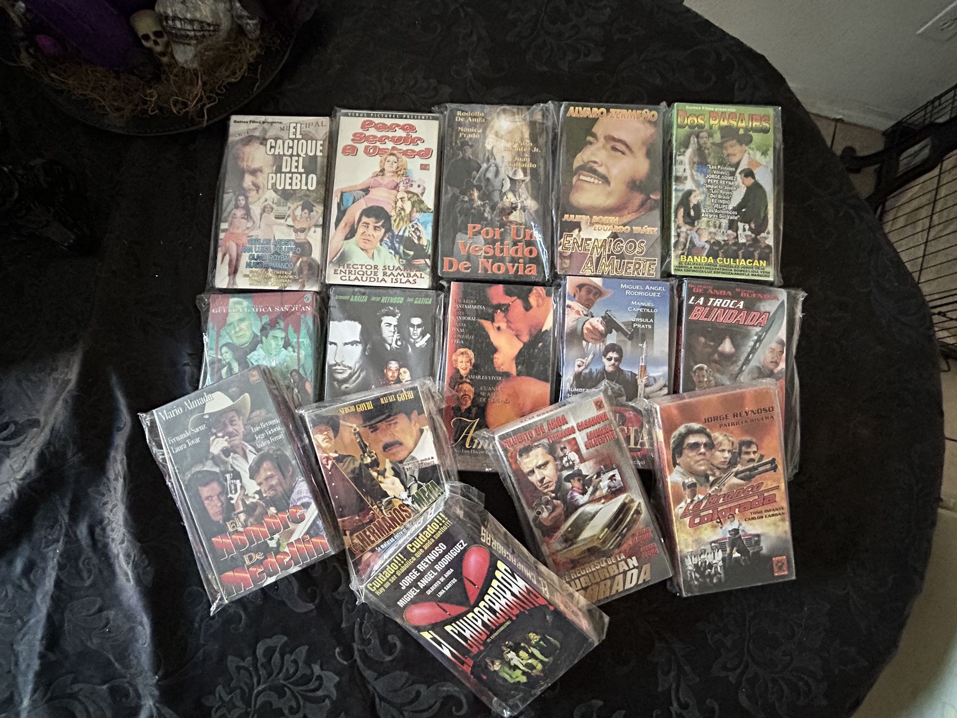 Mexican Spanish VHS movie Bulk Lot Action Horror Narcos Drama Comedy Sleazy