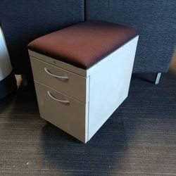 Under Desk 2 Drawer Cabinet With Cushion 