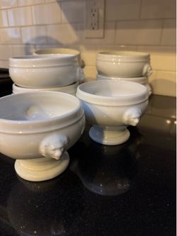 William Sonoma Apilco porcelain soup bowls