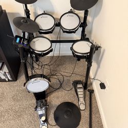 Donner DED-200 Electronic Drum Set – Mesh Pads, Complete Kit 