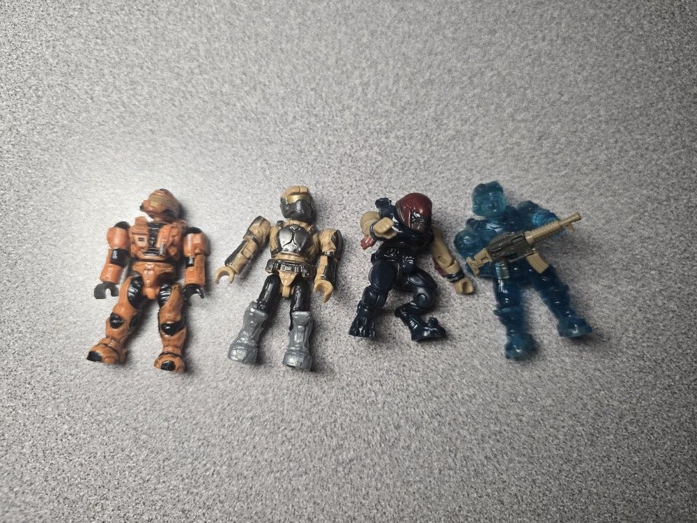 HALO MEGA BLOKS MINI FIGURES Lot Of 4 