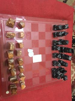 Handmade Marble Onyx stone chess