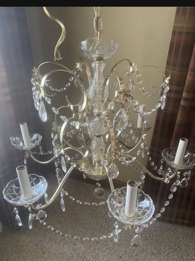 Schonbek Vintage Crystal Chandelier Gold And Crystals