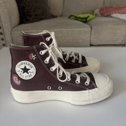 Brown Platform Converse Size 7 Women