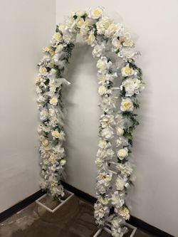 Floral arch backdrop