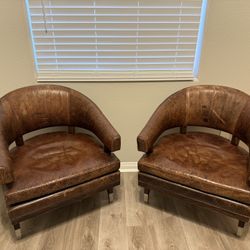 Brown Vintage Leather Chairs