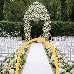 Healon Wedding White Aisle Runner with Pull String