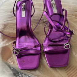 Purple Strap Heels