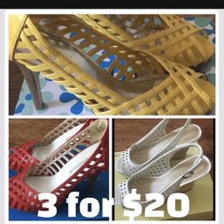 3 Summer Sandals Size 6.5