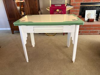 Porcelain enamel table  antique