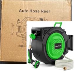 100 Ft Retractable Garden Hose Reel, 1/2 in