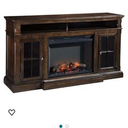Entertainment Table With Fireplace 