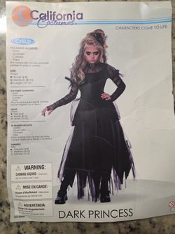 Dark Princess girls costume size small 6/8