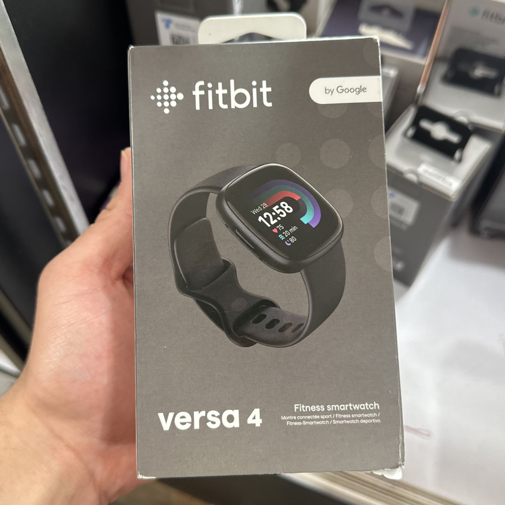 Fitbit Versa 4 Fitness Smartwatch - Black/Graphite Aluminum for