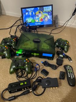 Rare Halo Edition Xbox - X3 mod chip w LCD