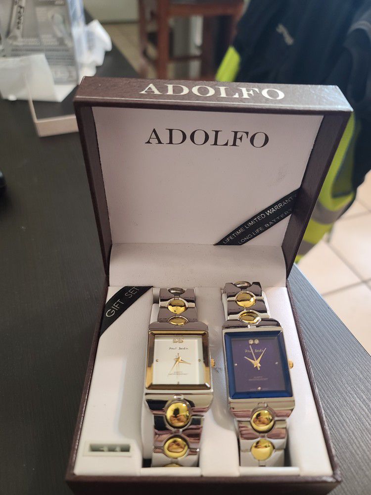 Brand New Set Of ADOLFO mans Watch Gorgeous 