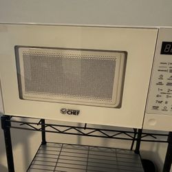 Small White Microwave Barely Used 