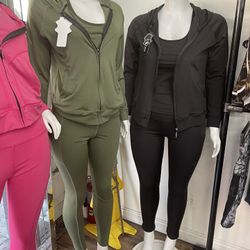Womens Black 3pcs active Set