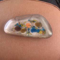 Vintage 1950s-60s Landau & Associates “California Cloisonné" Copper Trinket Tray: