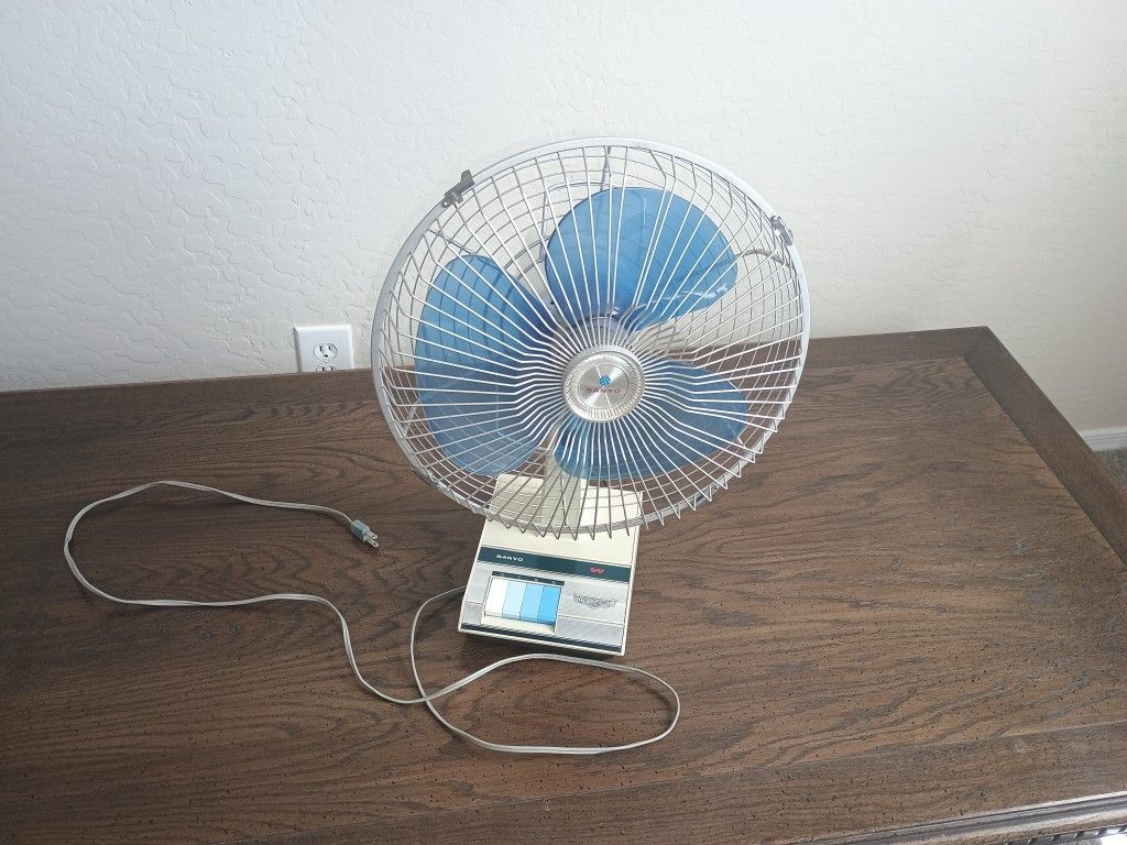 Vintage Sanyo Oscillating Fan