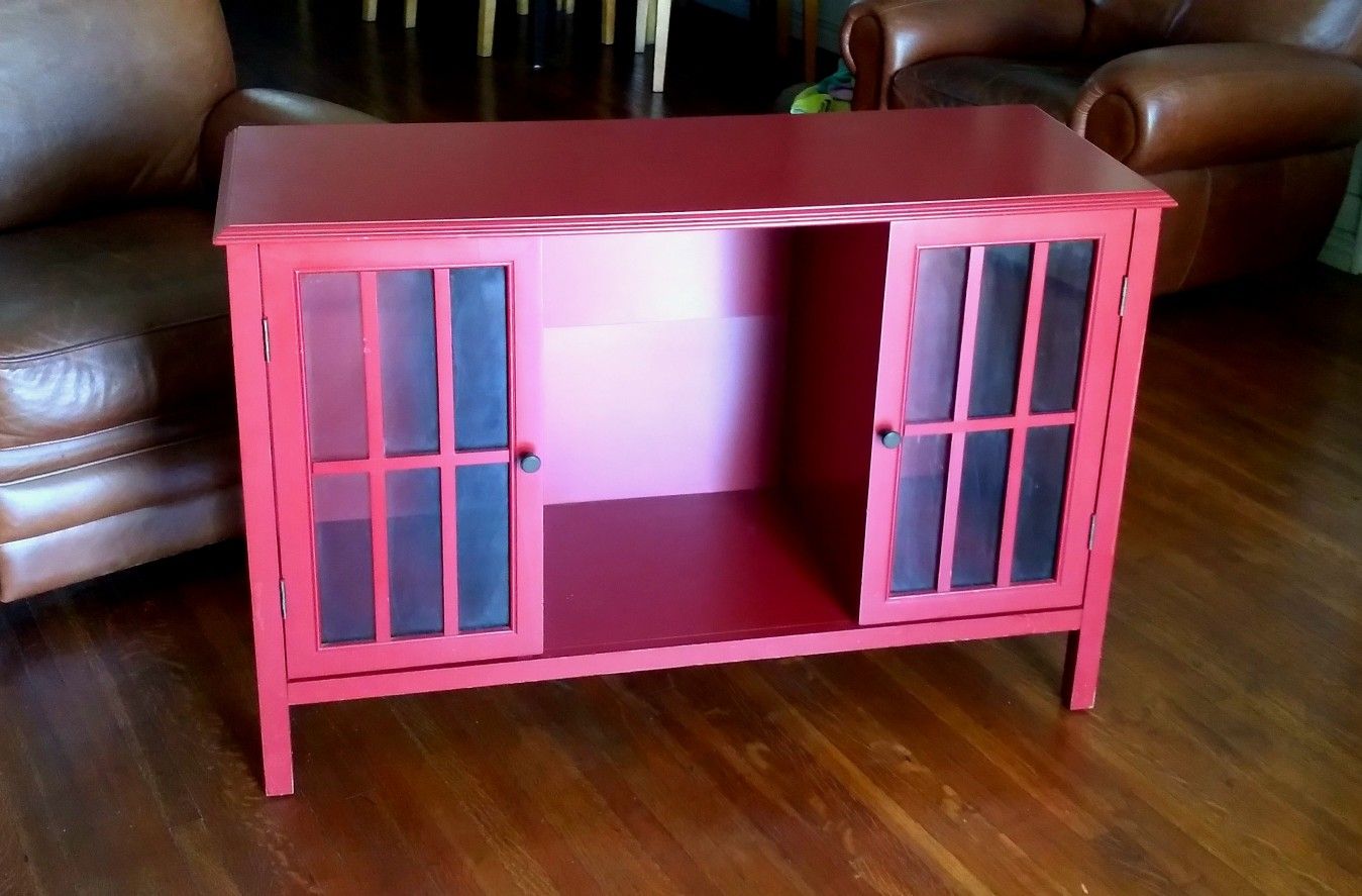 Windham Cabinet 2 Door with 4 Shelves And Misc Tables