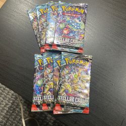 Pokémon Stellar Crown Set Of 8 Sealed Packs 