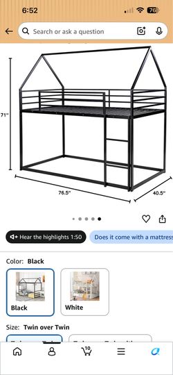 Twin bunk beds