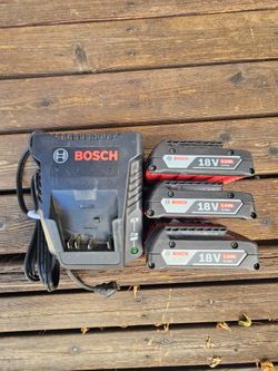BOSCH 18v 2ah BATTERIES & Charger