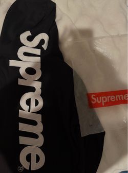 Supreme Back Logo Black Hoodie Size Large