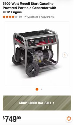 5500 Watts portable generator