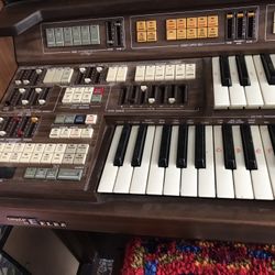 Kimball,Elka, Organ,Many Backup Instruments Electric, Recorder And Earphone For Private Practicing, Cherry Wood  