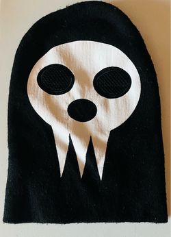 Black Knit Skull Face Mask Balaclava