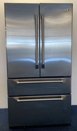 Stainless Steel GE Monogram French Door Refrigerator with Double Freezer Drawers (1-0151)