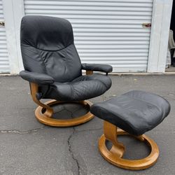 Ekornes Stressless Ambassador Recliner and Ottoman, Norway