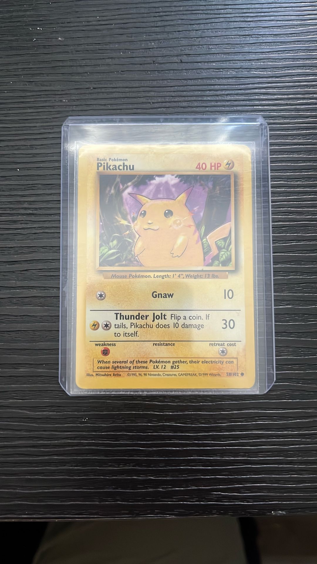 Pikachu Pokemon Card 58/102