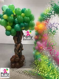 Balloon Tree, Árbol Con Globos, Decoración, Balloon Decoration