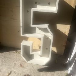 Número Para Decoración De Fiesta 5 Años 