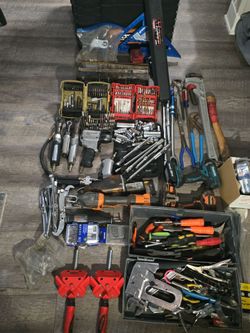 Tools + tool box/bag lot deal!