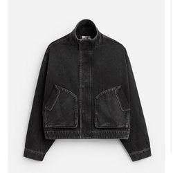NWT black Zara Denim Jacket 