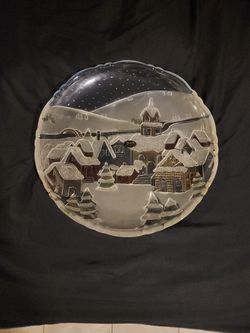 Crystal Clear Christmas Crystal Plate.