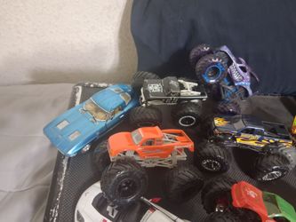 Monster trucks and die cast cars