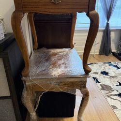 MOVING SALE::2 SOLID WOOD END TABLES