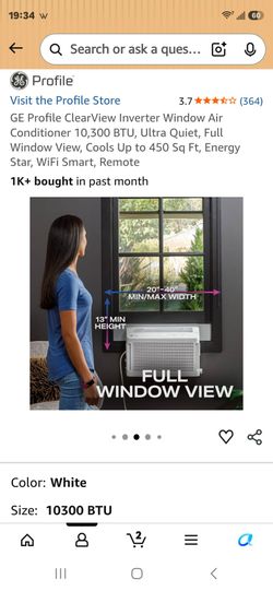 GE Profile Clear View Inverter Window Air Conditioner