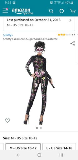 Sugar skull cat costume