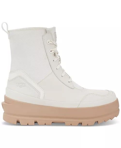 UGG WOMENS WHITE LACE UP  BOOTS SIZE 6 