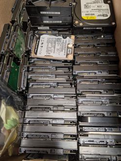 Hard Drives 80gb to 1tb. No SSDs.  Flat price $5 each